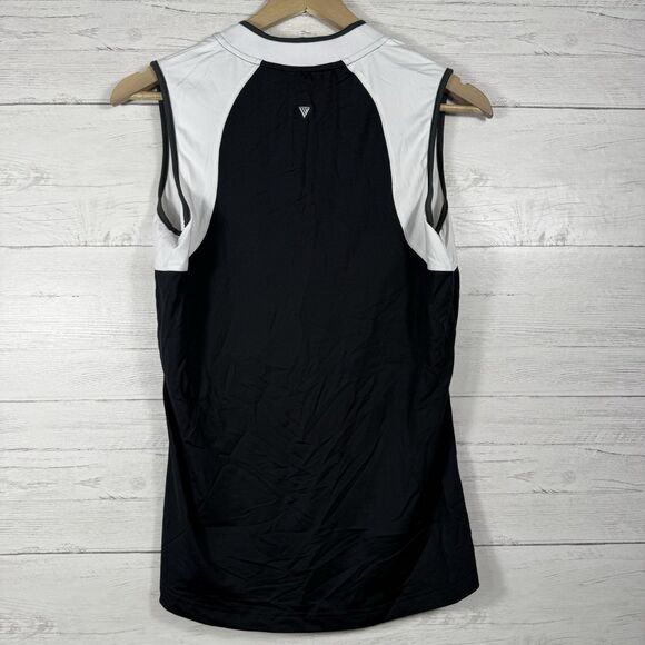 Levelwear Womens Size Small 1/4 Zip Golf Tank Lightweight Black White - Picture 5 of 5